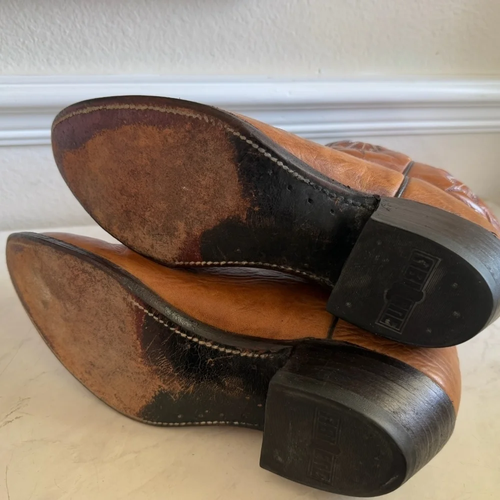 *MEN'S ABILENE LEATHER COWBOY BOOTS‎ (sz 7)